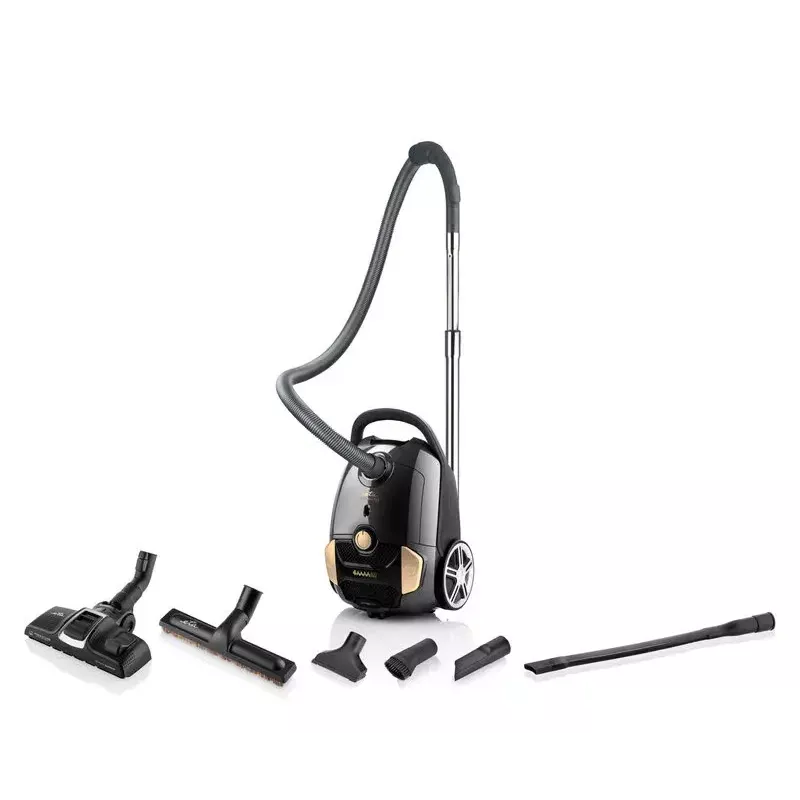 Aspirador de pó com saco ETA Avanto 3 L — 800 W, 3 L saco, filtração HEPA, limpeza a seco, estofos/pavimentos duros/alcatifas, preto/bege