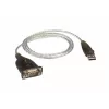 Adaptador ATEN USB 2.0 para RS-232 (100 cm), preto, metálico, 1 m, USB Type-A, DB-9, macho, macho