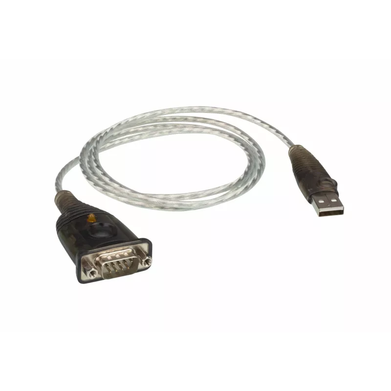 Adaptador ATEN USB 2.0 para RS-232 (100 cm), preto, metálico, 1 m, USB Type-A, DB-9, macho, macho