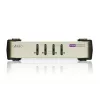 ATEN CubiQ CS84U comutador KVM PS/2-USB VGA de 4 portas, 2048 x 1536 (QXGA), cabos KVM incluídos