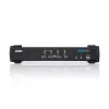 Comutador KVM ATEN 4 portas USB DVI com áudio e hub USB 2.0 (cabos KVM incluídos)