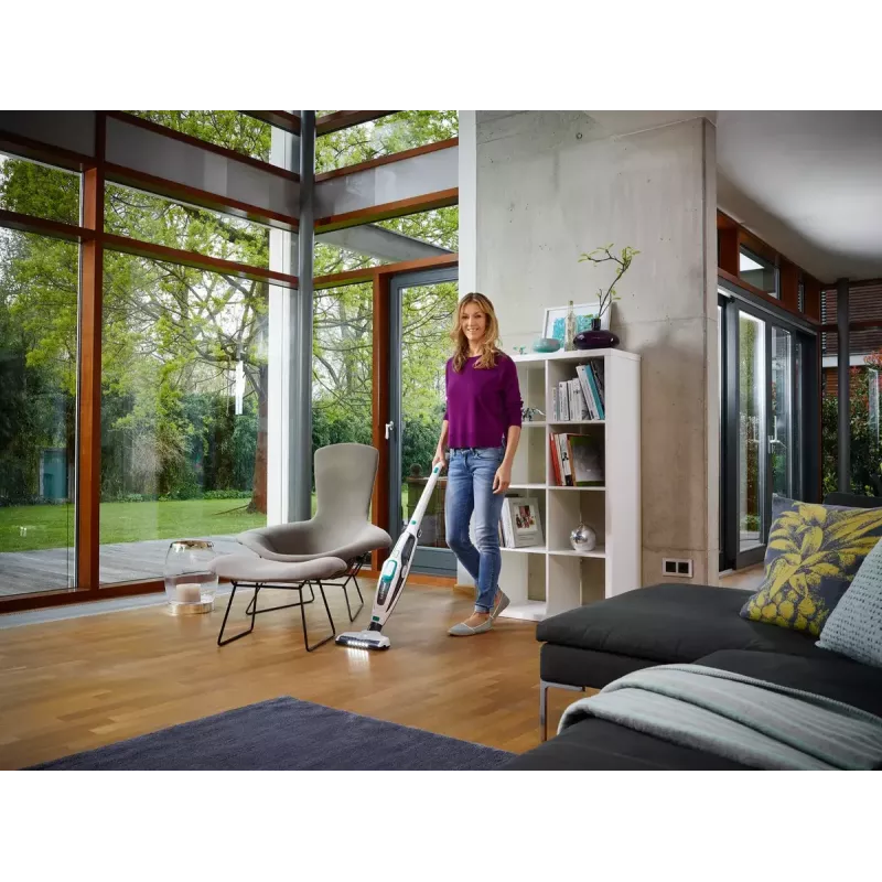 Aspirador vertical 2 em 1 Leifheit PowerVac 2in1 — sem fios 20 V, 40 min de autonomia, ciclone, aspirador de mão removível, filtro lavável