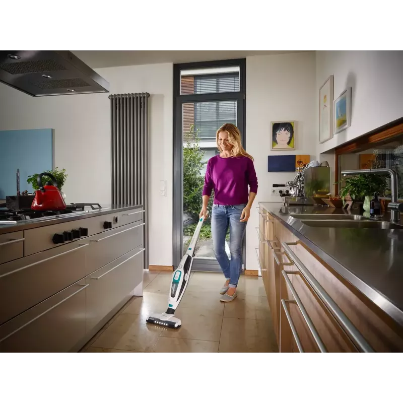 Aspirador vertical 2 em 1 Leifheit PowerVac 2in1 — sem fios 20 V, 40 min de autonomia, ciclone, aspirador de mão removível, filtro lavável