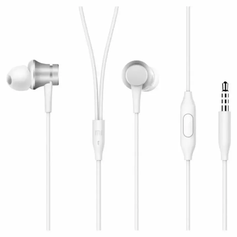 Auscultadores Xiaomi Mi In-Ear Basic headset ligação 3,5 mm prateado, branco