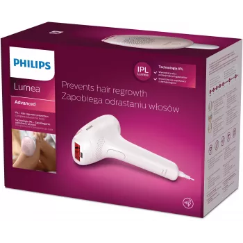 Aparelho de depilação a luz pulsada Philips SC1994/00 Lumea Advanced — alimentação por rede, acessório para o corpo, lâmpada de 4 cm², branco/rosa