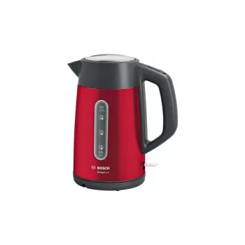 Chaleira elétrica Bosch TWK4P434 — 1,7 L, 2400 W, preto/vermelho