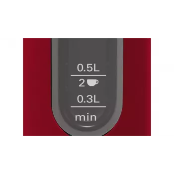 Chaleira elétrica Bosch TWK4P434 — 1,7 L, 2400 W, preto/vermelho