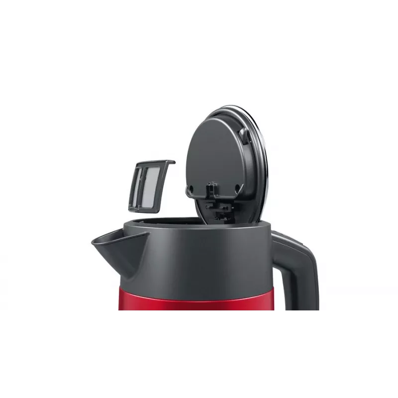 Chaleira elétrica Bosch TWK4P434 — 1,7 L, 2400 W, preto/vermelho