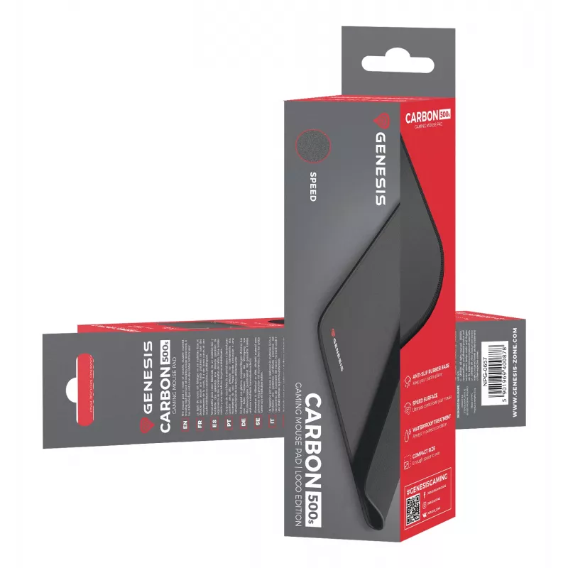 Tapete de rato gaming GENESIS Control 500 S Logo preto