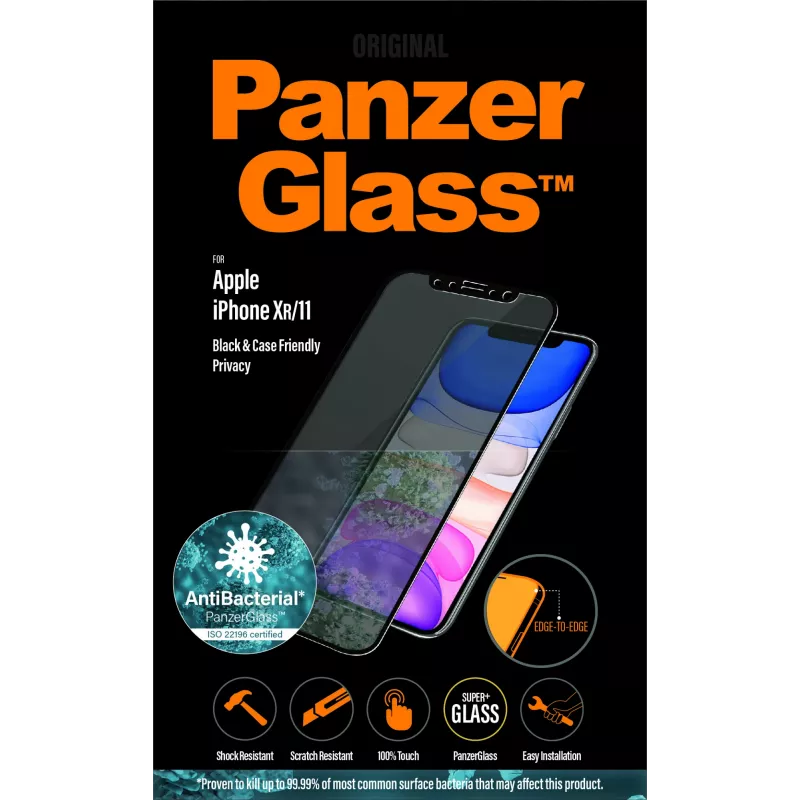 Película de privacidade PanzerGlass ® para iPhone 11 | XR | Edge-to-Edge