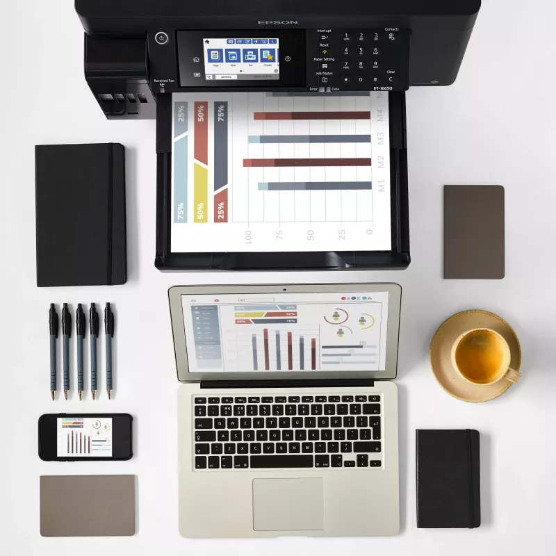 Multifunções Epson EcoTank L15160 jato de tinta cor, A3+, 32 ppm, 4800x1200 DPI, Wi-Fi, Ethernet