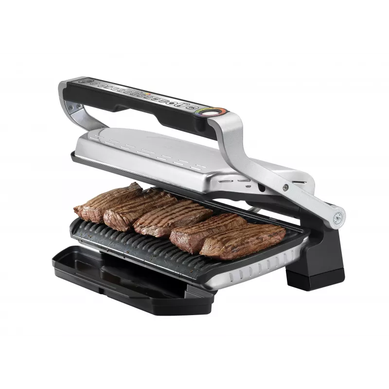 Tefal OptiGrill+ XL GC724D grelhador de contacto, 2000 W, 9 programas, 800 cm², preto/metálico