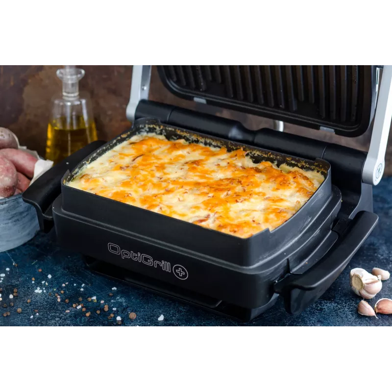 Tefal OptiGrill+ XL GC724D grelhador de contacto, 2000 W, 9 programas, 800 cm², preto/metálico