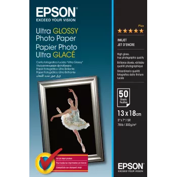 Papel fotográfico ultra brilhante Epson - 13x18cm - 50 folhas