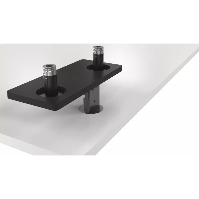 Braço para monitor duplo DELL – MDA20, 10 kg, 48,3 cm (19 polegadas), 68,6 cm (27 polegadas), ajuste de altura, preto