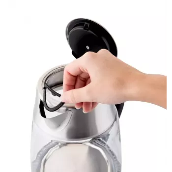 Chaleira elétrica ETA ETA915390000 — 1,5 l, 2200 W, aço inoxidável e vidro transparente, preto