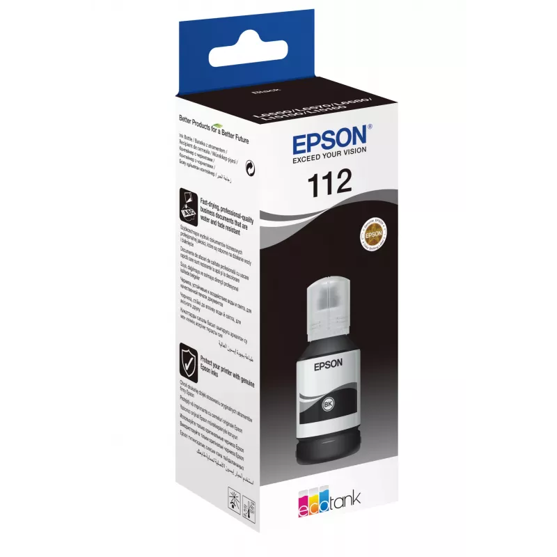 Frasco de tinta Epson 112 EcoTank pigmento preto
