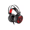 Headset GENESIS Neon 360 headset gaming com fio com arco de cabeça preto, vermelho
