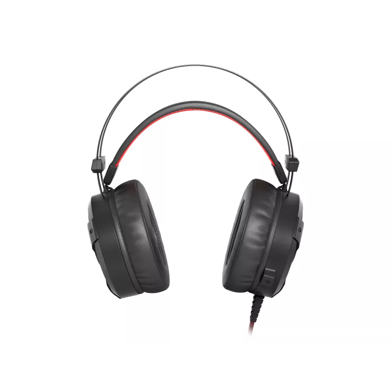 Headset GENESIS Neon 360 headset gaming com fio com arco de cabeça preto, vermelho