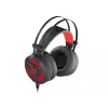 Headset GENESIS Neon 360 headset gaming com fio com arco de cabeça preto, vermelho