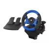 Volante GENESIS Seaborg 350 preto, azul USB + pedais Nintendo Switch, PC, PlayStation 4, Playstation 3, Xbox 360, Xbox One, Xbox Series S, Xbox Series X
