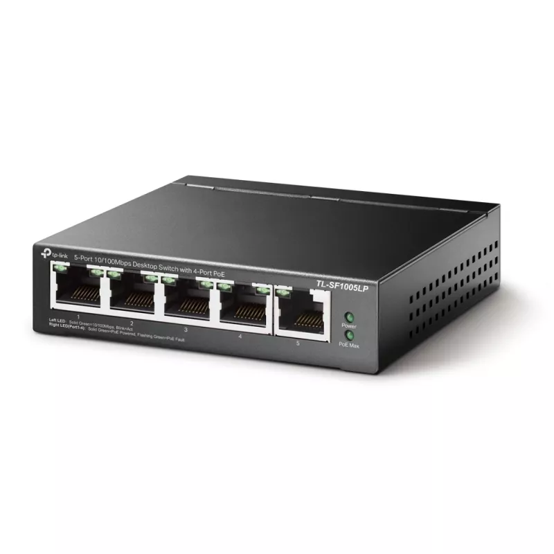 Switch não gerido TP-Link TL-SF1005LP 5 portas 10/100Mbps com 4 portas PoE