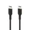 Cabo USB-C para USB-C BELKIN, trançado, 1 m, preto