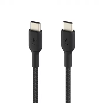 Cabo USB-C para USB-C BELKIN, trançado, 1 m, preto