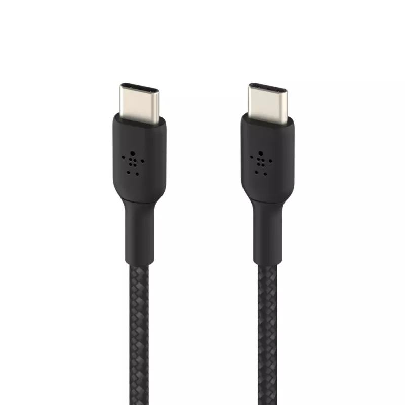 Cabo USB-C para USB-C BELKIN, trançado, 1 m, preto