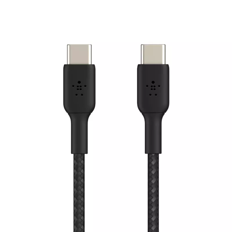 Cabo USB-C para USB-C BELKIN, trançado, 1 m, preto