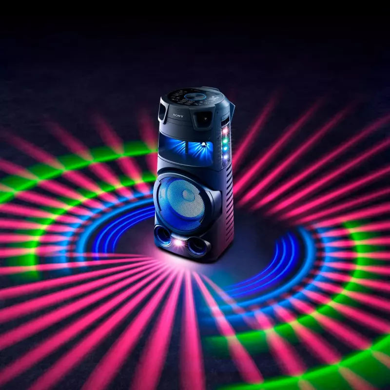 Coluna de festa Sony MHC-V73D High Power Bluetooth® com som de festa omnidirecional e luz