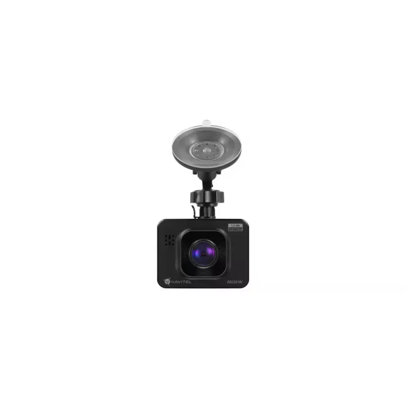 Gravador de vídeo para automóvel Navitel AR250 NV — 1 câmara 1920x1080, ângulo de visão de 140°, ecrã integrado, MicroSD, alimentação por bateria e isqueiro
