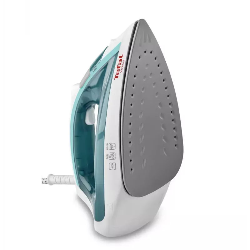 Ferro de engomar a vapor Tefal Virtuo FV1710 — 1800 W, golpe de vapor de 80 g/min, função de vapor vertical, verde/branco