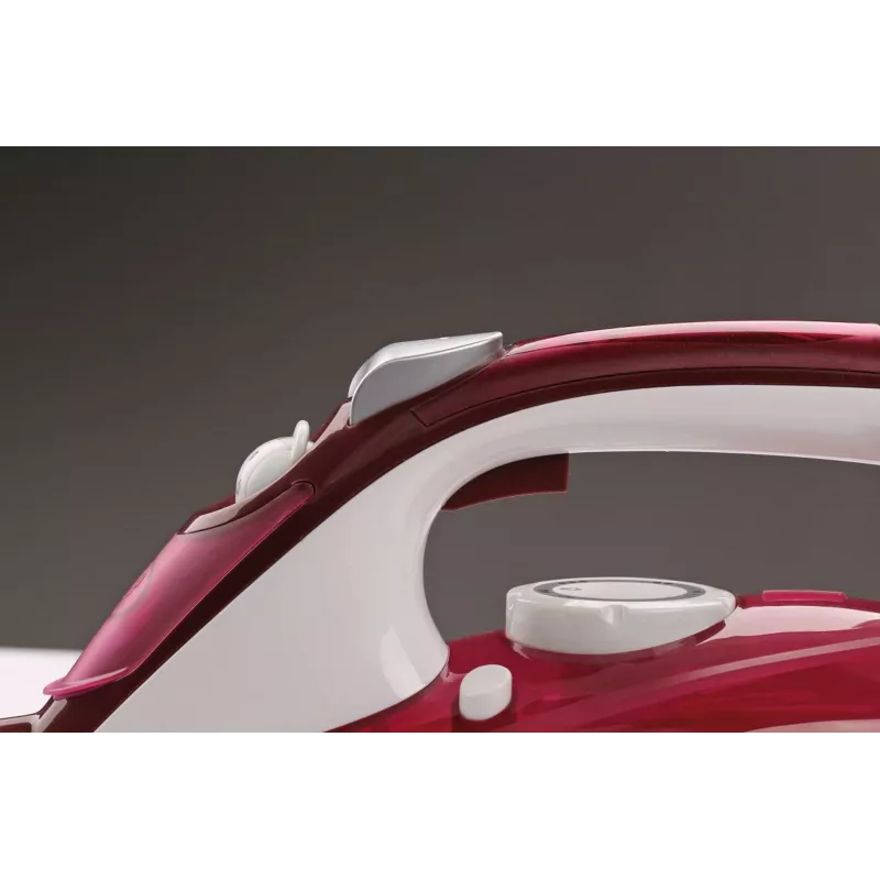 Gorenje SIH3000RBC ferro de engomar a vapor, 3000 W, base cerâmica, depósito de água de 350 ml, vapor 40 g/min, 1,6 kg, vermelho/branco