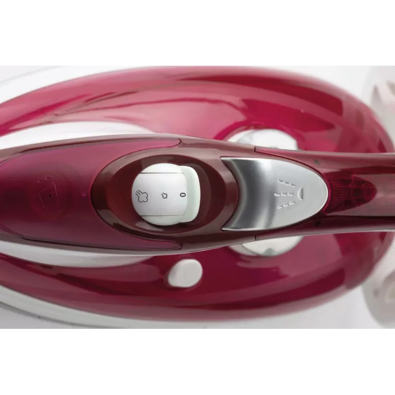 Gorenje SIH3000RBC ferro de engomar a vapor, 3000 W, base cerâmica, depósito de água de 350 ml, vapor 40 g/min, 1,6 kg, vermelho/branco