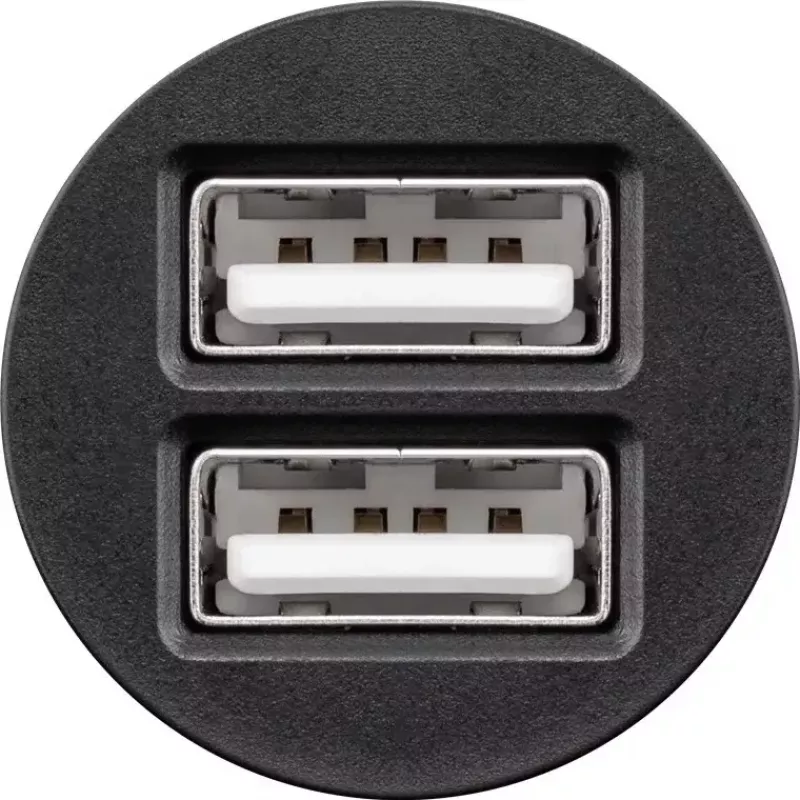 Goobay 58912 carregador de automóvel USB duplo, 2 x USB-A, 3,1 A, preto