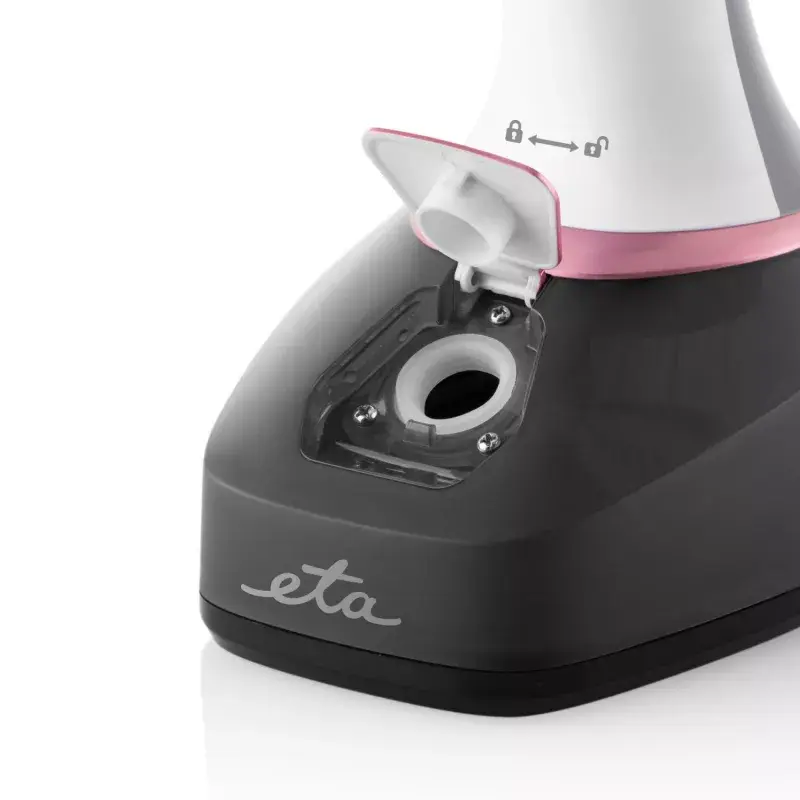 ETA Stephany ETA227090000 vaporizador de roupa de mão, 1400 W, 0,38 l, 25 g/min, branco/preto