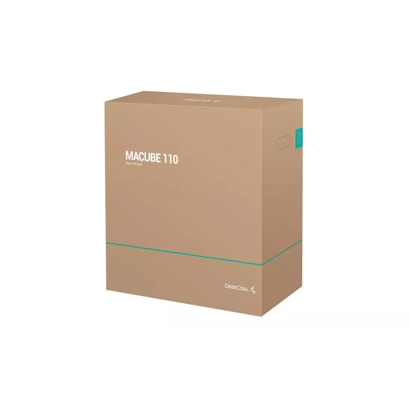 DeepCool MACUBE 110 WH caixa de PC Midi Tower, mATX, vidro temperado, cooler de CPU de 165 mm, 2 x 3,5" + 2 x 2,5" baias, branca