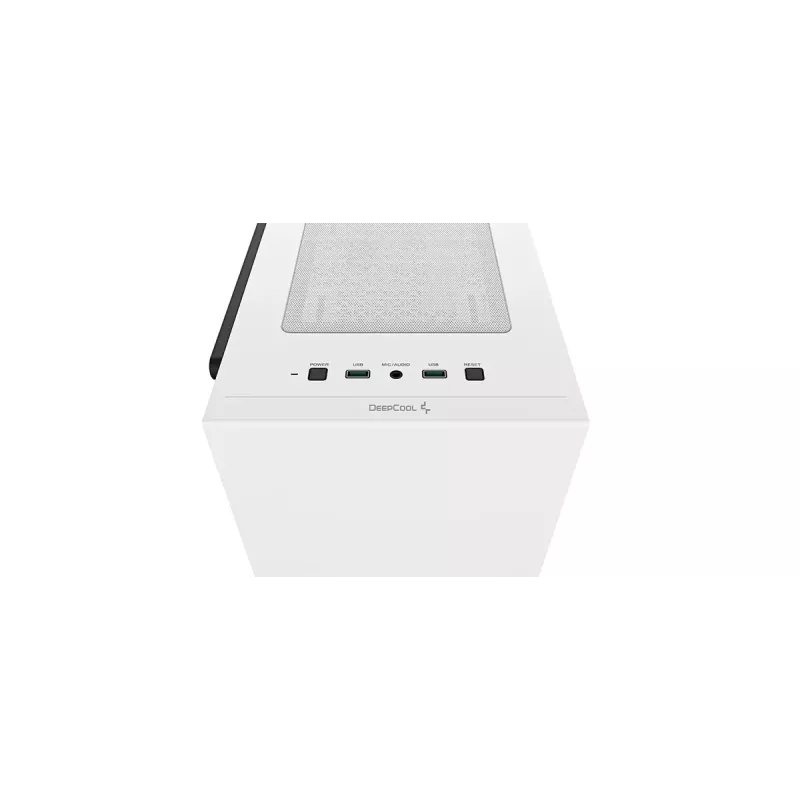 DeepCool MACUBE 110 WH caixa de PC Midi Tower, mATX, vidro temperado, cooler de CPU de 165 mm, 2 x 3,5" + 2 x 2,5" baias, branca