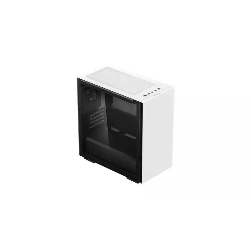DeepCool MACUBE 110 WH caixa de PC Midi Tower, mATX, vidro temperado, cooler de CPU de 165 mm, 2 x 3,5" + 2 x 2,5" baias, branca