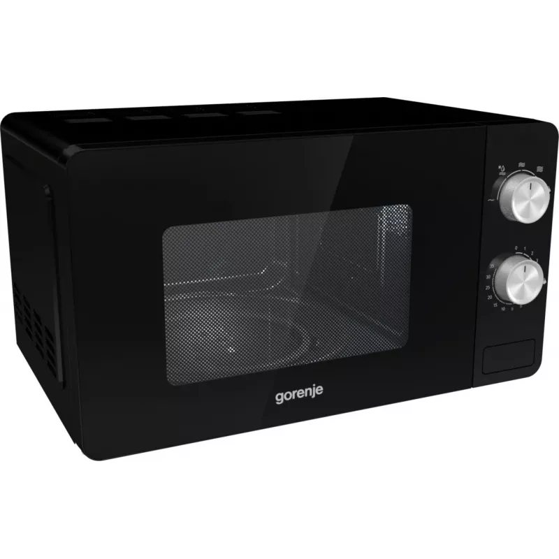 Micro-ondas simples Gorenje MO20E1B – 20 L, 800 W, 5 níveis de potência, prato giratório de 270 mm, preto