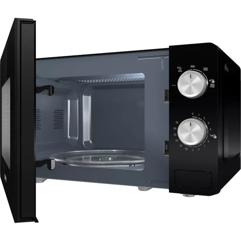 Micro-ondas simples Gorenje MO20E1B – 20 L, 800 W, 5 níveis de potência, prato giratório de 270 mm, preto