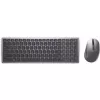 Teclado e rato sem fios Dell KM7120W Bluetooth cinzento titânio teclado compacto rato ergonómico