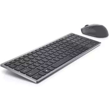 Teclado e rato sem fios Dell KM7120W Bluetooth cinzento titânio teclado compacto rato ergonómico