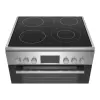 Fogão independente Bosch Serie 4 HKR39A250U, placa vitrocerâmica 4 zonas, forno 66 L, aço inoxidável, 600 mm
