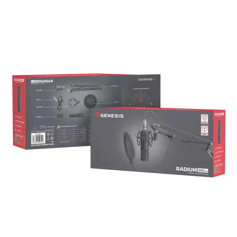 Microfone de estúdio GENESIS Radium 300 XLR preto