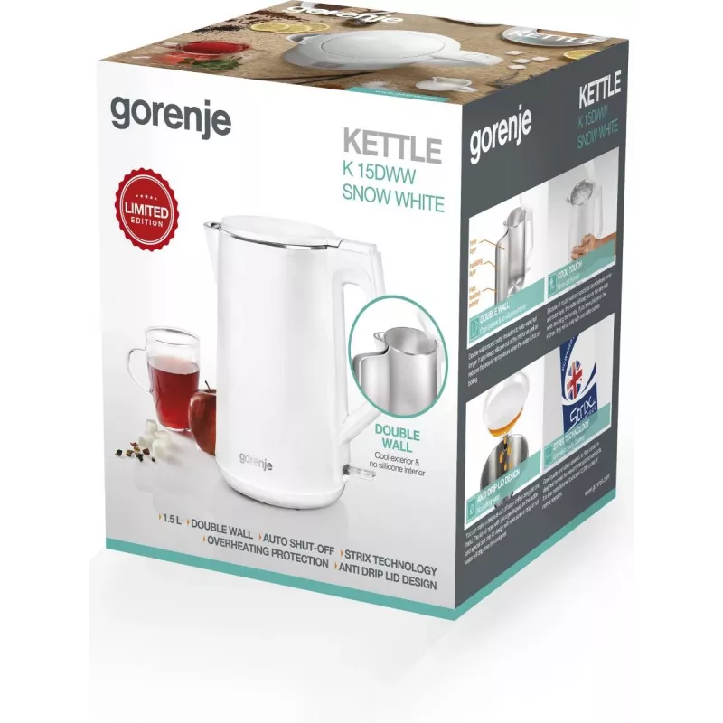 Chaleira Gorenje 737894 1,5 L 2200 W branco
