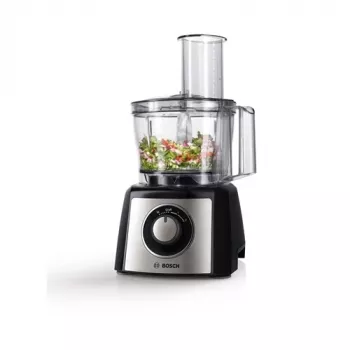 Robot de cozinha Bosch MCM3401M com motor de 800 W e taça de 2,3 L, preto/aço inoxidável