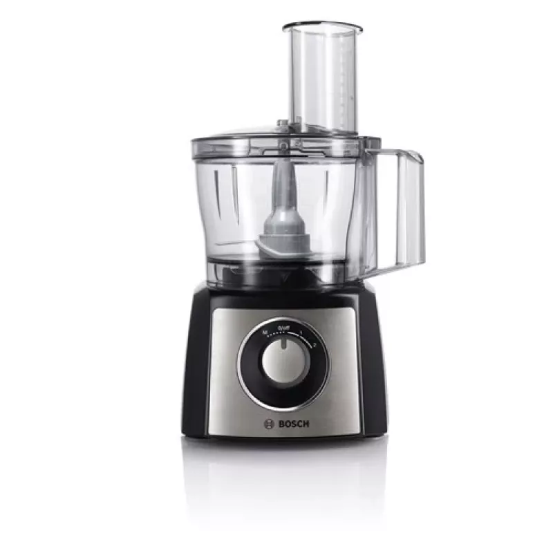 Robot de cozinha Bosch MCM3401M com motor de 800 W e taça de 2,3 L, preto/aço inoxidável