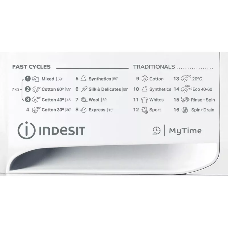 Máquina de lavar roupa Indesit MTWE 71252 WK EE de carregamento frontal 7 kg 1151 rpm branco